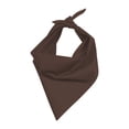 thumbnail image 1 of Nouvelles Bandanas en Coton Couleur Unie - Marron, 1 of 2