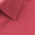 thumbnail image 6 of Telankuip Summer Color Block Waffle Short Sleeve Polo Shirts for Men Casual Textured Quarter Button Collar Comfortable Breathable Top Dress Business Work Shirt with Pocket Red L, 6 of 8