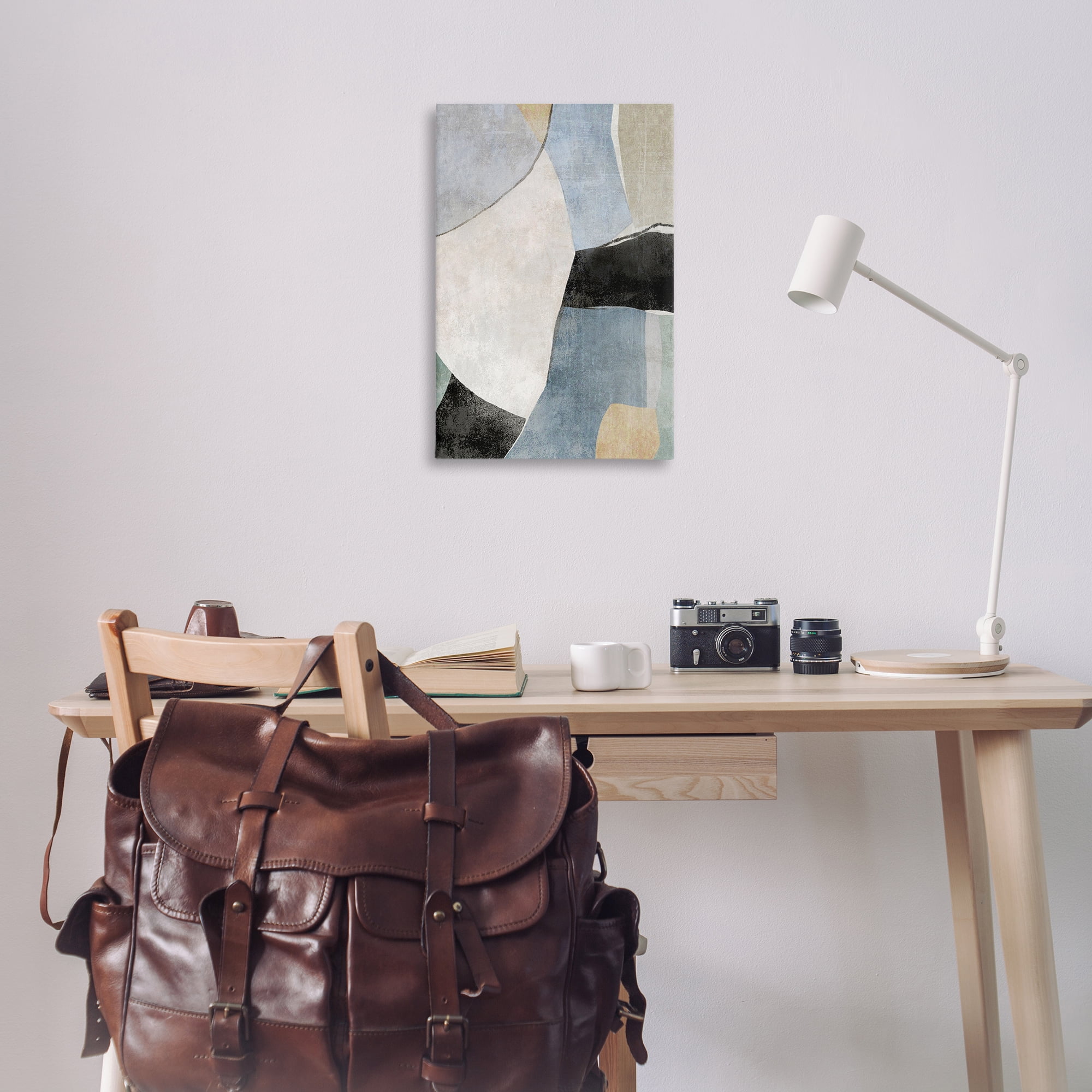 Stupell Industries Cutout Shapes Composition Abstract Painting Wrapped Canvas Art Print Wall Art, 20 x 30