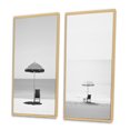 thumbnail image 3 of Designart "Black And White Simplicity Beach Photo II" Coastal Beach Framed Wall Art Set Of 2 - Grey Beach Framed Wall Art Set Of 2, 3 of 7