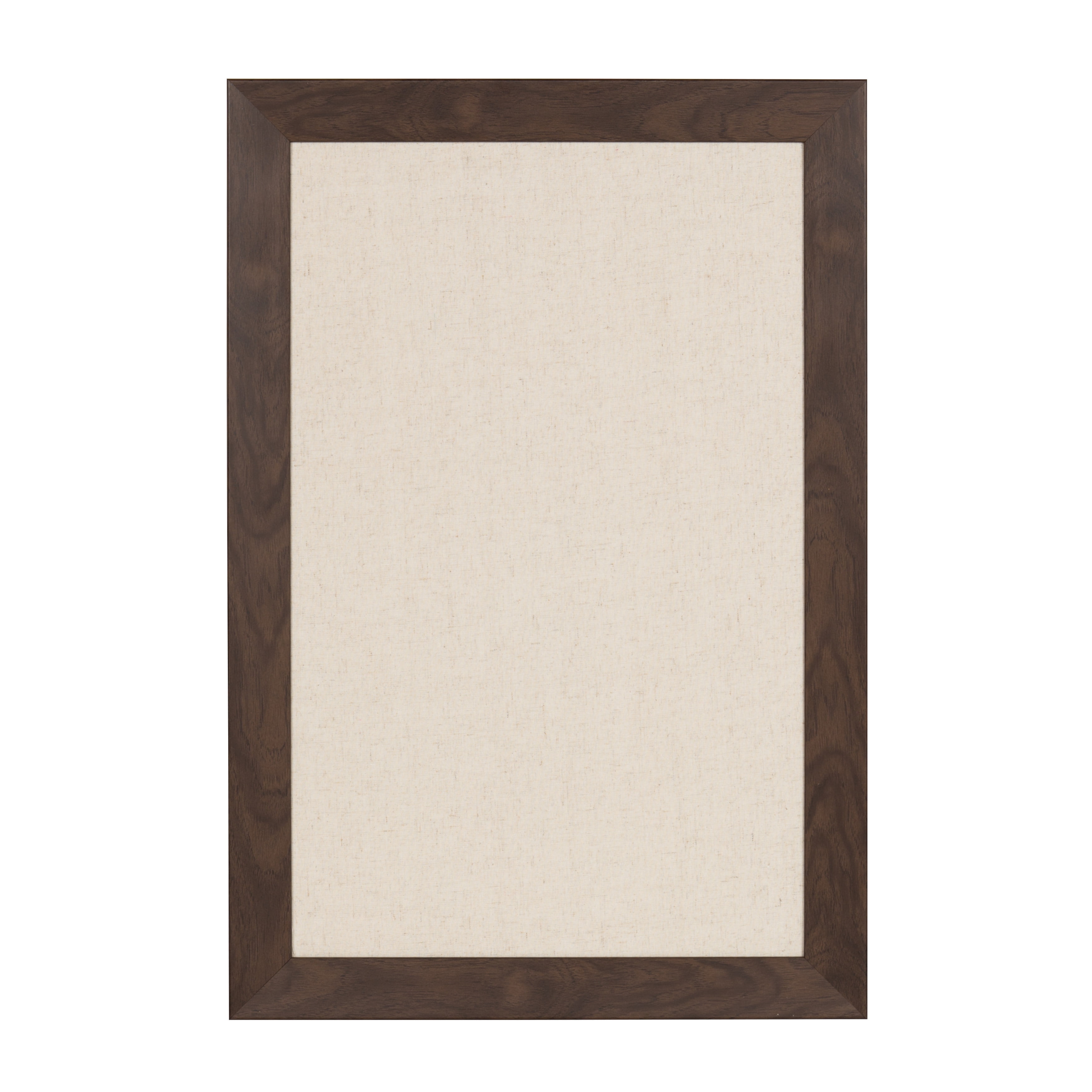 Kate and Laurel Macon Framed Linen Fabric Pinboard, 27x43, Rustic 