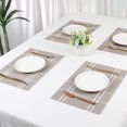thumbnail image 7 of Unique Bargains Placemat Set of 6 for Dining Table Decor Washable Table Placemat Khaki, 7 of 7