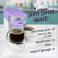 thumbnail image 2 of Nostalgia MyMini Single Serve Coffee Maker, Brews K-Cup & Other Pods, Serves up to 14 Ounces, Tea, Hot Chocolate, Hot Cider, Lattes, Reusable Filter Basket Included, Lavender, 2 of 7