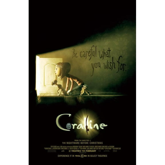 BINFA-Wall Art Coraline 12” x 18” Poster, Multicolor