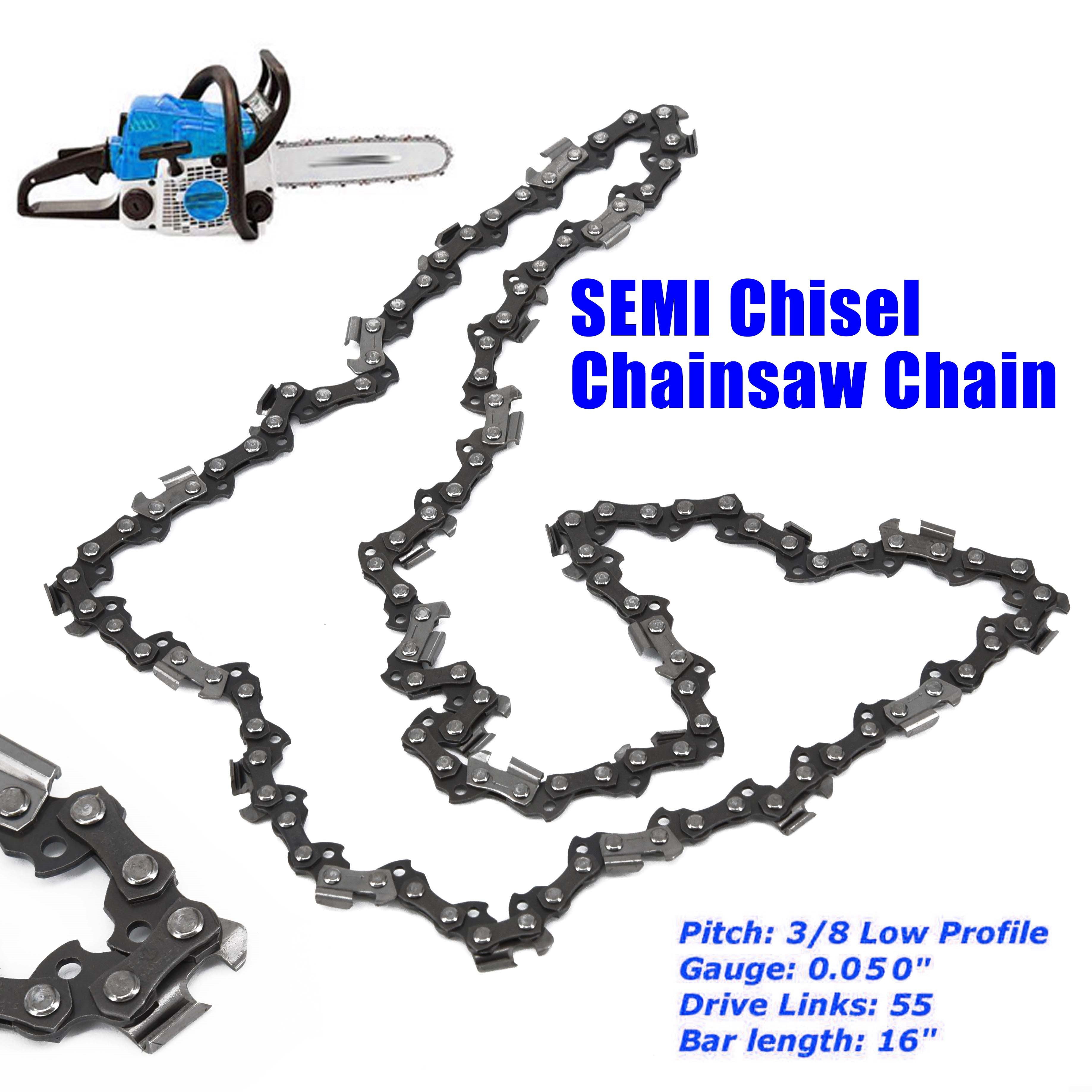 MS210-3/8" 0.050" 55 DL 3x 16" Semi Chisel Chainsaw Chain for Stihl 025 