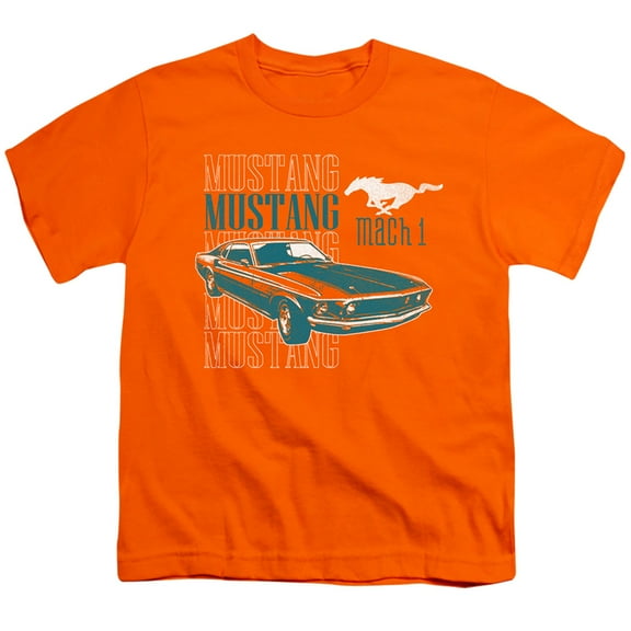 Ford Mustang Mach 1 Repeat S/S Youth 18/1 T-Shirt Orange