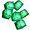 Green, variant on Set of 12 Colorful LED Ice for Beverages Tray Water Activated Wine Decorations for Weddings Party