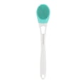 thumbnail image 3 of Cepillo de baño eléctrico, limpieza corporal, relajante, mango largo, impermeable, cepillo de masaje para ducha, verde, 3 of 15