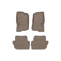 WeatherTech Custom Fit FloorLiners compatible with 2019-2026 Jeep Wrangler 2-Door - 1st & 2nd Row (2-pc. Rear Liner), Tan