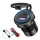 thumbnail image 4 of Kenally Adaptador de carga USB para encendedor de 12-24V CC, a prueba de polvo para motocicleta, barco, caravana, coche, protección contra Paneles de instrumentos para automóviles Luz azul Kenally VI017321-01B, 4 of 6