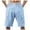 Light Blue, variant on Mens Shorts Man Solid-Color Casual Sports Multiple Pockets Drawstring Shorts