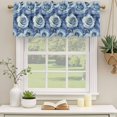 thumbnail image 2 of Flower Floral Curtain Valances for Windows, Kitchen Valance Window Treatments Panel 2 Pack, Rustic Country Rose Spring Watercolor Rod Pocket Short Curtains for Bathroom Bedroom 42 x 18 Inch, 2 of 8