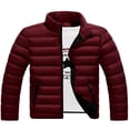 thumbnail image 1 of Men Winter Warm Coat Ultralight High Neck Slim Jacket Down Outerwear, 1 of 6