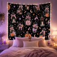 thumbnail image 2 of Jack O Lantern Pattern with Lanterns and Candy, Playful Illustration for Spooky Decor Fans, Festive Wall Decor, Halloween Gift, Tapestry Wall Hanging for Bedroom and Dorm, 2 of 7
