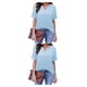 thumbnail image 4 of Blusa con cuello en V Qarigey Floral manga corta holgada verano mujer S M L XL XXL, 4 of 6