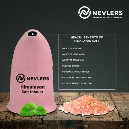 Nevlers Pink Himalayan Salt Inhaler - All-Natural Himalayan Salt Included