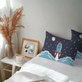 thumbnail image 7 of Waterproof Throw Pillow Covers Set of 2, 20x12 Inch Cartoon Rocket Decorative Pillowcases Outdoor Pillow Slip Cushion Covers Set for Couch Tent Chic Cute Funny Stars Moon Sky Clouds, 7 of 7