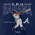 thumbnail image 4 of Men's Ronald Acu-a Jr. Navy Atlanta Braves Player Swing T-Shirt, 4 of 4