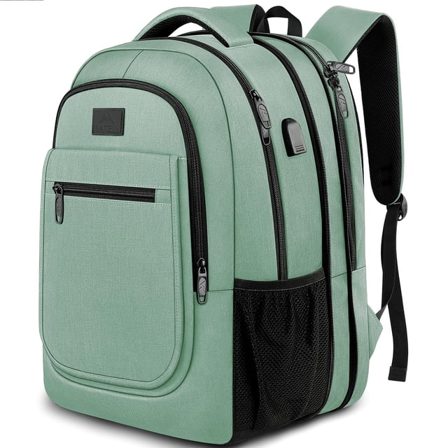 Mochila para portátil MATEIN, ampliable, puerto USB de 15,6 pulgadas, resistente al agua