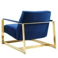 thumbnail image 5 of Modway Seg Performance Velvet Accent Chair in Gold Navy, 5 of 9