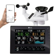 Logia 7-in-1 Wifi Wireless Weather Station with 10-Day Forecast, Solar & Large 8" LED Display
