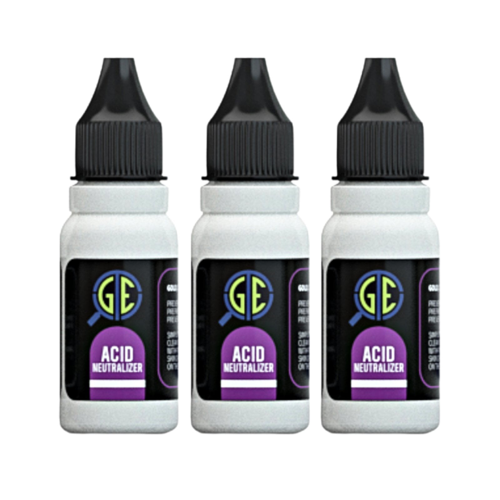 3 Gold Silver Test Acid Neutralizer 1/2 oz Bottle Testing Solution