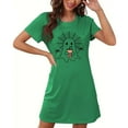 thumbnail image 1 of Sakmal Robes de Nuit Halloween Moomoo Femmes Vert Grande Taille Courte Douce Robe Mumu Manches Courtes Imprimé Fantôme Robes de Nuit pour Femmes, 1 of 5