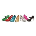 thumbnail image 3 of ELLIE 421-JANE-G Women's 4" Heel Double Strap Glitter Mary Jane Platform Pump, 3 of 3