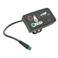 thumbnail image 1 of Electric Bike Display, 24V 36V 48V, Electric Bike LED Power Display Panel Electric Bike Modification Display Meter with Waterproof 5P Male Plug for 22.2mm Handlebars, 1 of 8