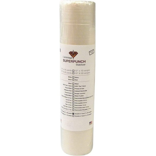 WashAway Water Soluble Stabilizer 9 inch x 25 Yard Roll. SuperStable