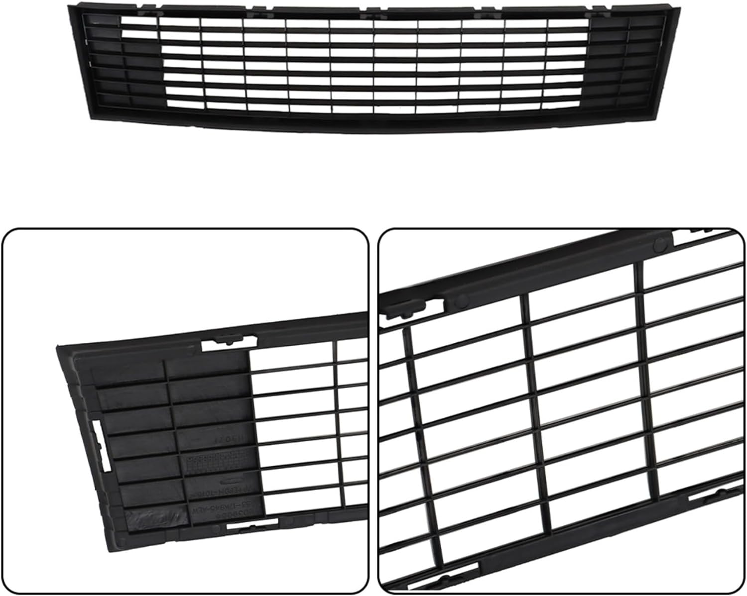 JX 3-Piece Front Grille & Grille Shell Set For 2011-2015 Ford Explorer – Matte Black
