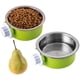 thumbnail image 3 of Cuenco para perros, de acero inoxidable, extraíble, para colgar alimentos, cuenco de agua, jaula para perros, gatos, pájaros, animales pequeños, capacidad para 15 onzas, color verde Sincero Hogar, 3 of 5