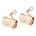 thumbnail image 2 of DOLITY Poop Bag Distributeur Chien Sac de Merde Titulaire avec Clip Chien Poubelle Sac Distributeur Réutilisable Cuir PU Polyvalent pour Chat Extérieur Beige, 2 of 9