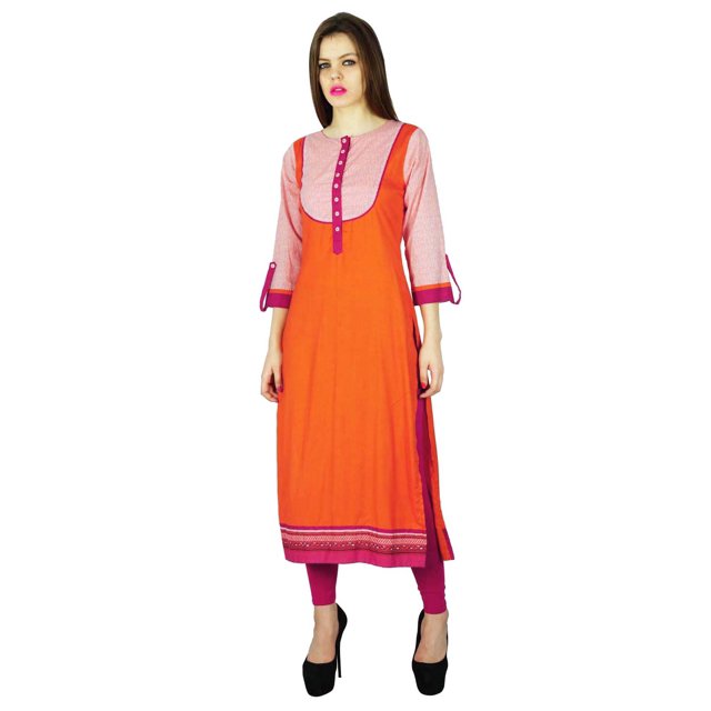 Phagun Kurta Indienne Femme Ethnique Designer Coton Rayonne Kurti Haut Tunique Robe