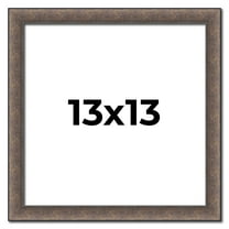 13x13 Frame Silver Real Wood Picture Frame Width 1.25 Inches | Interior Frame Depth 0.5 Inches |