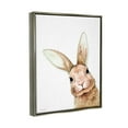 thumbnail image 3 of Stupell Industries Smiling Bunny Wildlife Graphic Art Luster Gray Floating Framed Canvas Print Wall Art, Design by Rachel Nieman, 3 of 6