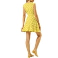 thumbnail image 3 of INSPIRE CHIC Women's Polka Dots Cap Sleeves Pockets V Neck Above Knee Dress, 3 of 6