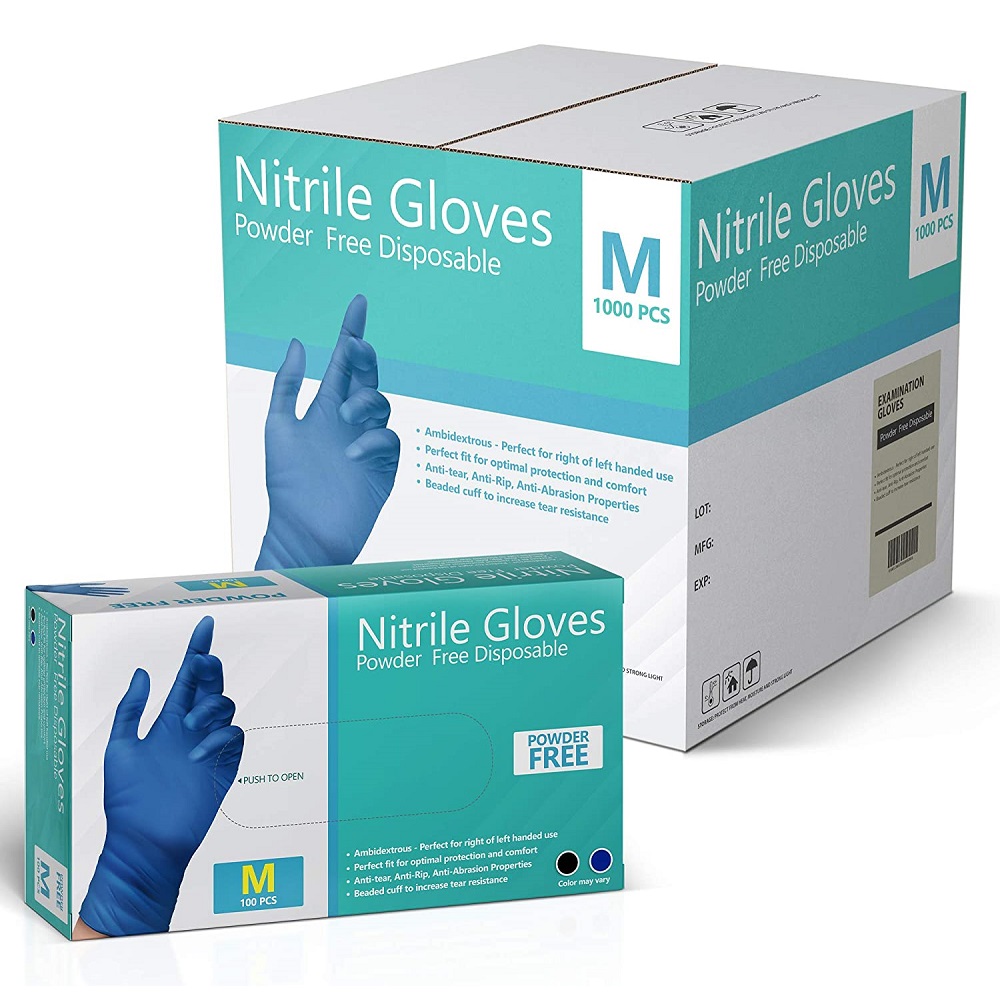 Nitrile Gloves Case, Disposable Gloves 4 MIL, Comfortable, Powder Free ...