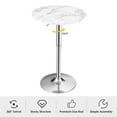 thumbnail image 6 of Costway 6PCS Round Bistro Bar Table Height Adjustable 360-degree Swivel White, 6 of 11