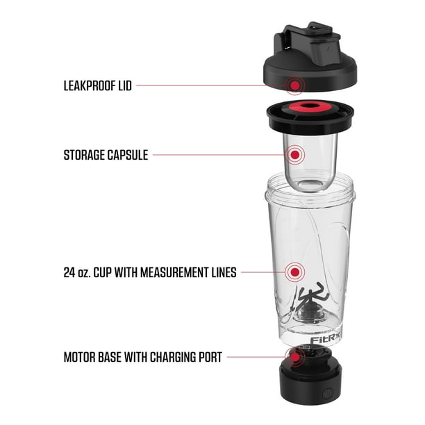 FitRx Sport Mixer Electric Shaker Bottle, Rechargeable Portable