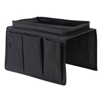 Openpig Sofa Armrest Organizer with Cup Holder Tray Chair Arm TV Remote Holder for Recliner Couch Armchair Caddy Bedside Storage Pockets Bag