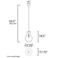 thumbnail image 2 of Maxim 10162CLSN 12 in. Gourd 1 Light Satin Nickel Single Pendant Ceiling Light, 2 of 5