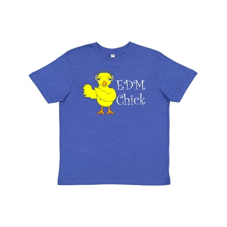 Inktastic EDM Chick White Text Youth T-Shirt
