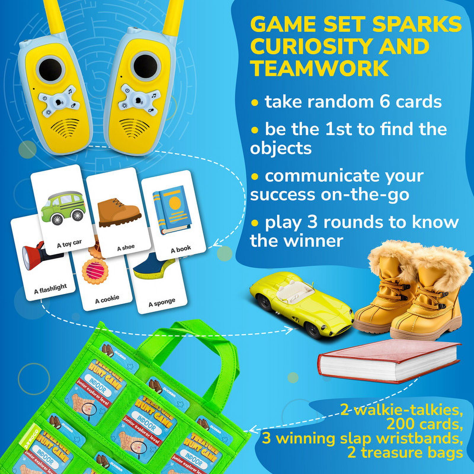 Scavenger Hunt Game for Kids - Treasure Hunting Outdoor Activities - Fun Family Game for Backyard