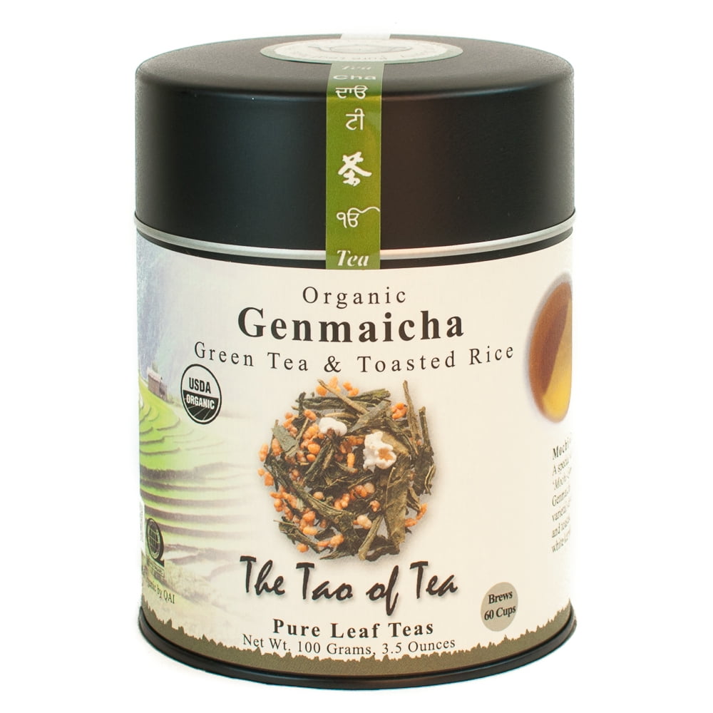 The Tao of Tea, Organic Genmaicha (Brown Rice Tea), Loose Leaf Tea, 3.5 oz Tin