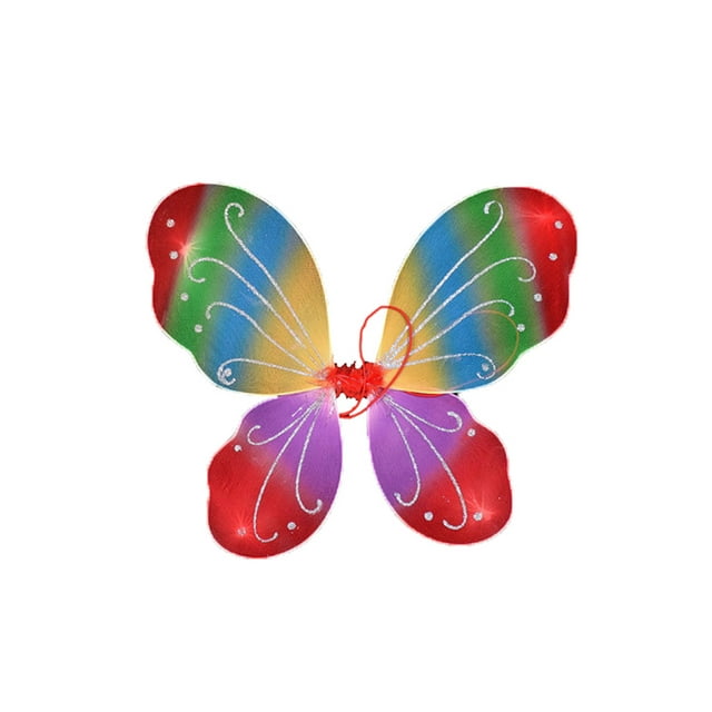 SAYOO Ailes de Papillon Multicolores Costume d'Anniversaire Accessoires de Déguisement