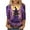 FY1-Halloween Tops-Purple, variant on VKOYWKM Women's Halloween Pumpkin Tops 3/4 Sleeve Tops Spooky Graphic Tees Fall Crew Neck Loose Fit Vintage Halloween T-Shirts