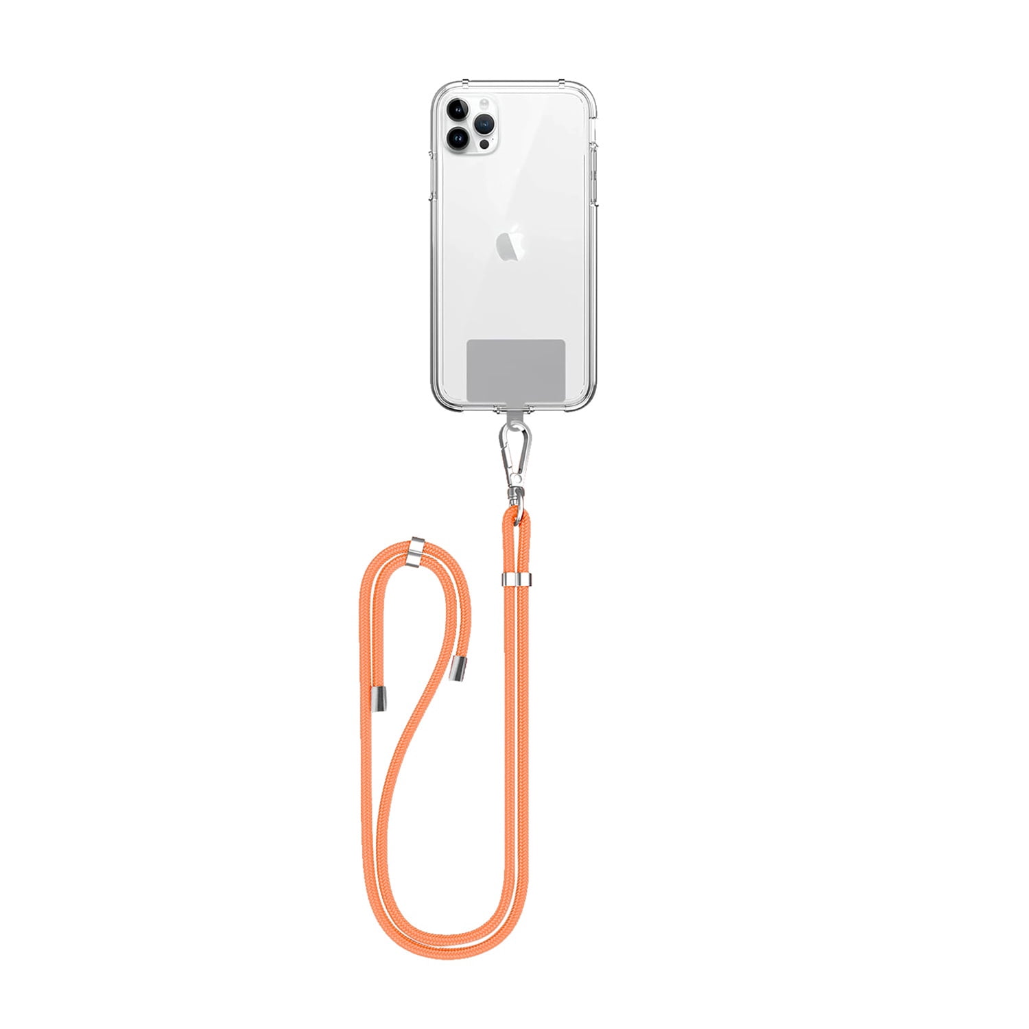 Smartphone Carry Strap with Card Storage Compartment - Orange