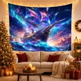 thumbnail image 3 of Sailing Ship and Celestial Portal Tapestry Wall Hanging, 3 of 7