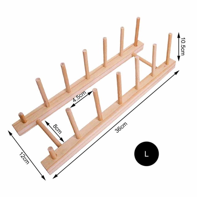 Estante Para Platos De Madera, Soporte Para Tapa De Olla, Organizador De Armario De Cocina Para Tabla De Cortar De Tazas, Estante De Secado De Cuencos, 1 Ud. Minnieouse HA023886-00